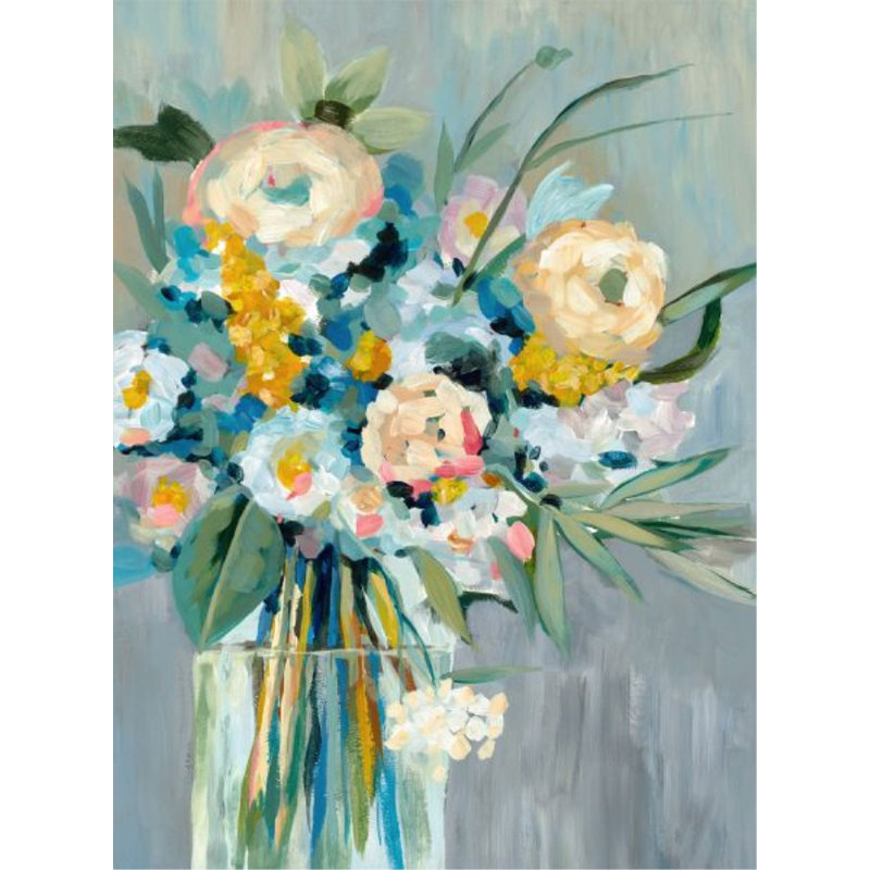 Tea Time Painting by Sara Brown, Outdoor, 32" H x 24" W x 1.5" D