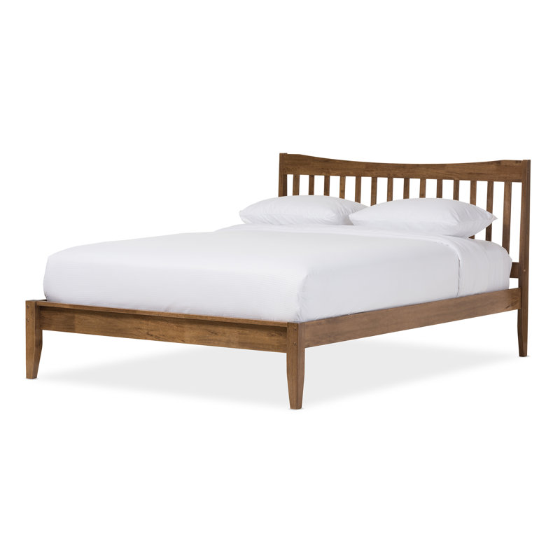Andice Solid Wood Slat Bed, King
