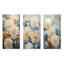 Minimalisme Blooming Mums, peinture en bleu et or - ensemble de 3 décorations murales de mamans-266430575-266430573