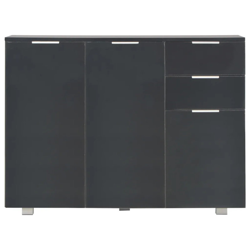 Sideboard High Gloss 107x35x80.5 cm, Black