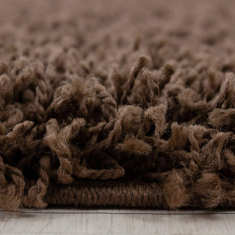 Solid Colour Shag Area Rug, Rectangle 120 x 170 cm