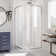 Prime 36" x 74.75" Semi-Frameless Round Sliding Shower Enclosure with Base Included