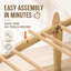 Structure de lit double en bois massif robuste de 14 po avec tête de lit, support à lattes en métal, assemblage facile-50333032