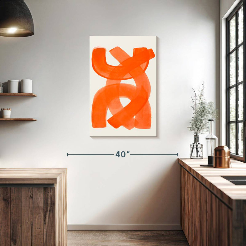 Avery Orange Brush Strokes, 36" H x 24" W