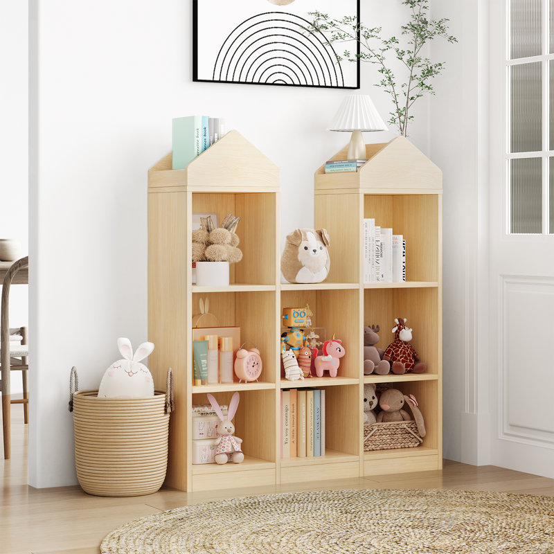 8 casiers de rangement pour bibliothèque et jouets pour enfants - vitrine multifonctionnelle ouverte en forme de château pour salle de jeux, chambre de bébé, chambre d'enfant