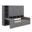 Wooden Daybed Featuring Three Drawers, All-In-One Storage Unit, Desk, And Shelving-26168498-26168497