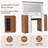 44.4" Elegant Vanity Table with Large Lighted Mirror & Power Outlet, Dressing Table with 7 Drawers & Shelves