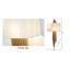 Applique murale 2 lumières en laiton antique avec abat-jour blanc-31917080