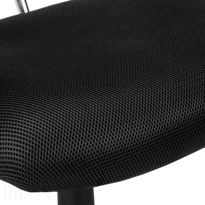 Black Mesh Black Metal Juvenile Office Chair, Adjustable Height, Swivel, Ergonomic, Armrests, Computer Desk Work, Contemporary Modern