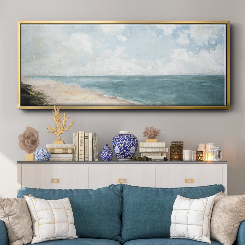 Vue sur la plage - toile encadrée, H 24 po x l 60 po