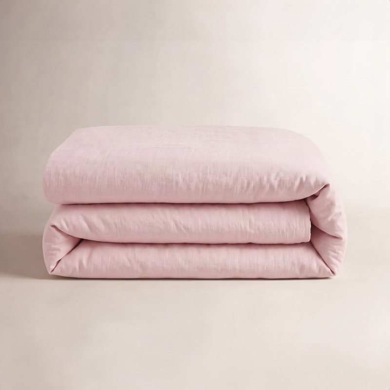 Lush Linen Duvet Cover, Slipper Pink, Full/Queen Duvet Cover