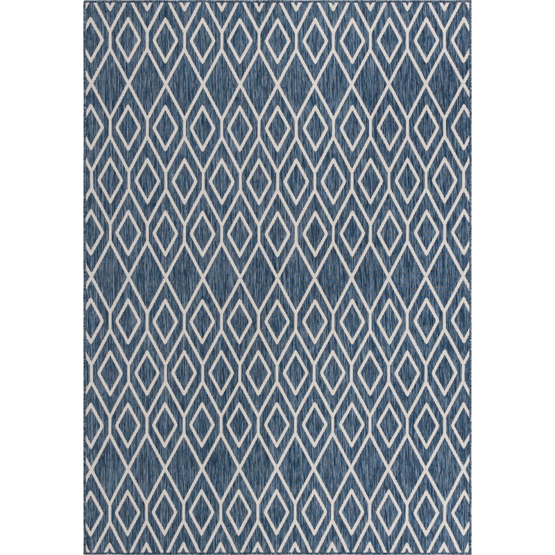 Geometric Indoor / Outdoor Area Rug, Rectangle 213 x 305cm