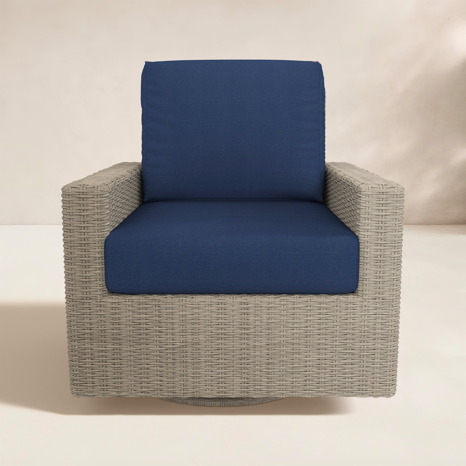 Hayes Sunbrella® Swivel Patio Lounge Chair, Solid Color, Sunbrella® Canvas Natural