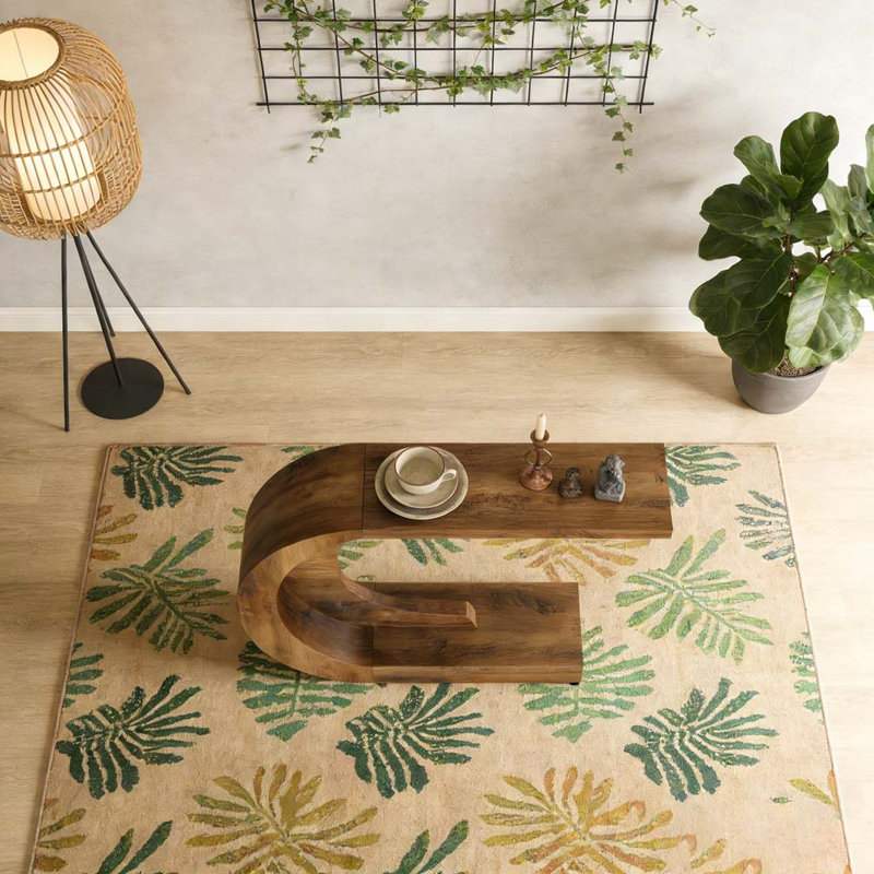 C-Shaped Modern Accent Table Hallway Table