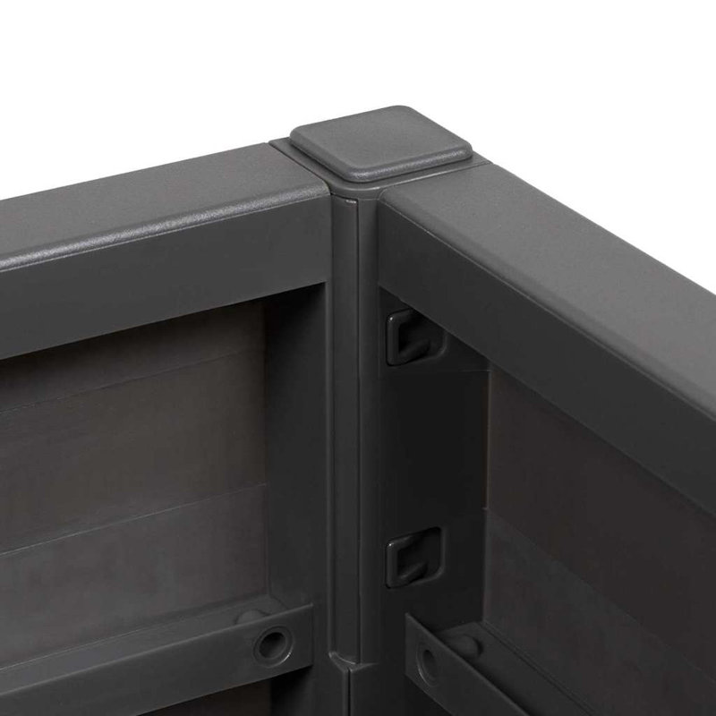 Garden Planter Patio Outdoor Flower Pot Herb Planter Pot Flower Box PP, Anthracite