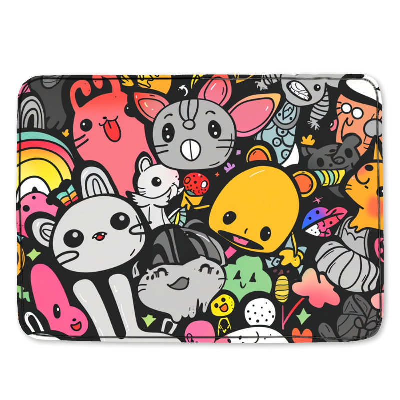 Dessin de tapis de bain éclectique, 34in W x 21in L