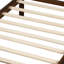 Lit simple à panneau plat en noyer foncé avec tête de lit et pied de lit, style plateforme minimaliste moderne avec finition grain de bois, style Shaker et maison de campagne-657083533-657083529