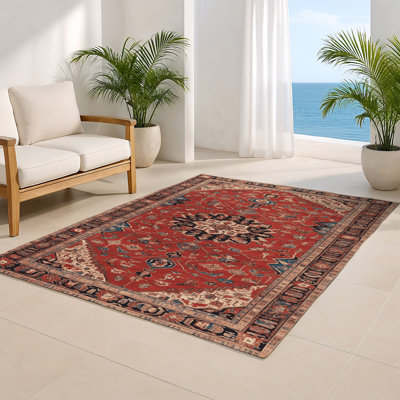Tapis d'intérieur et d'extérieur brun Persian