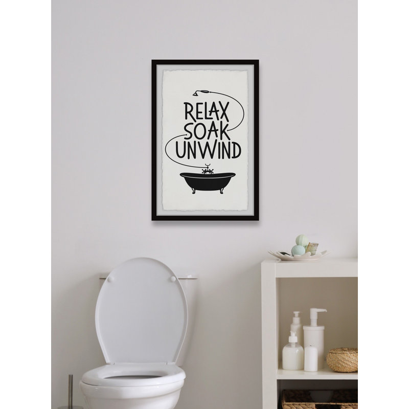 " Relax Soak Unwind ", 12" H x 8" W x 1.5" D