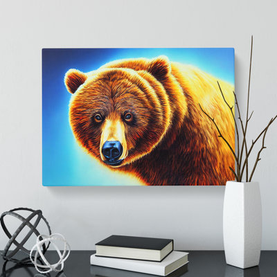 Eye Opening Bear - Wrapped Canvas Print
