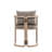 Alquin Outdoor Armchair In Brown Eucalyptus With Brown Cushion