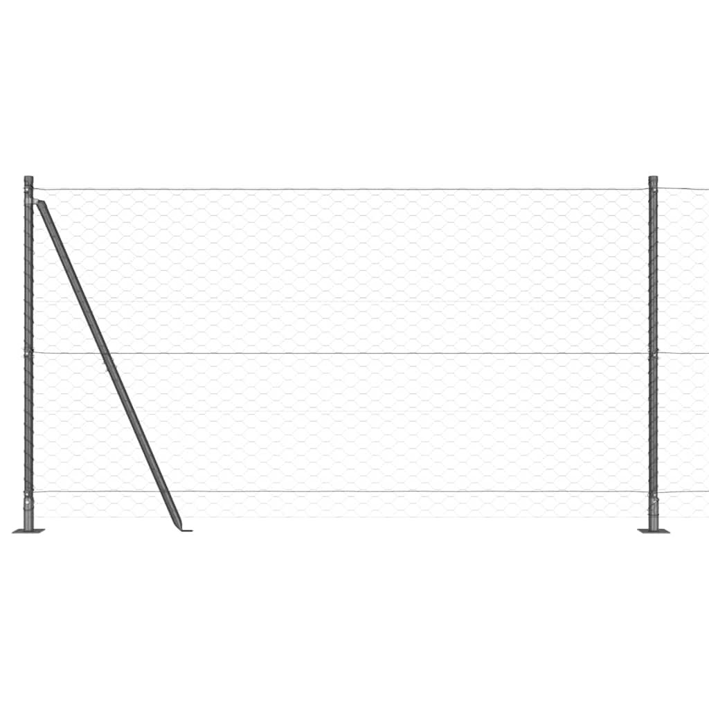 Vidaxl Fence With Posts PVC-Coated Steel