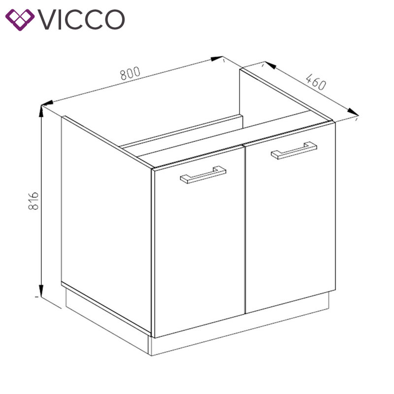 Meral Matte Sink Unit, Red