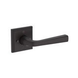 Kinsella Privacy Lever with Traditional Square Rose in Matte Black