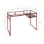 Bureau Yasin avec plateau en verre et finition rouge