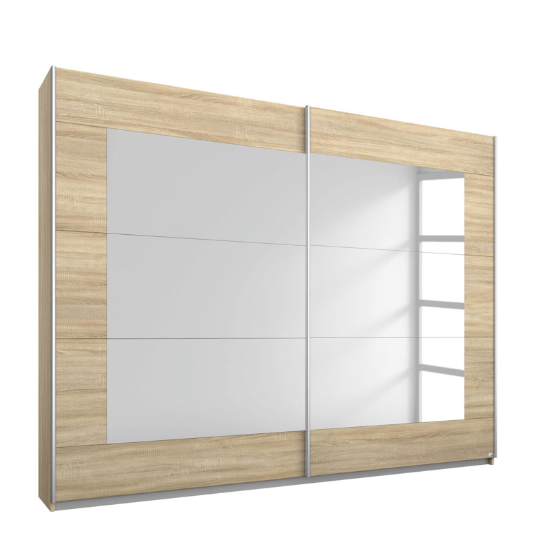 Alegro Sliding Door Wardrobe, 210 cm H x 181 cm W x 62 cm D, Sonoma Oak