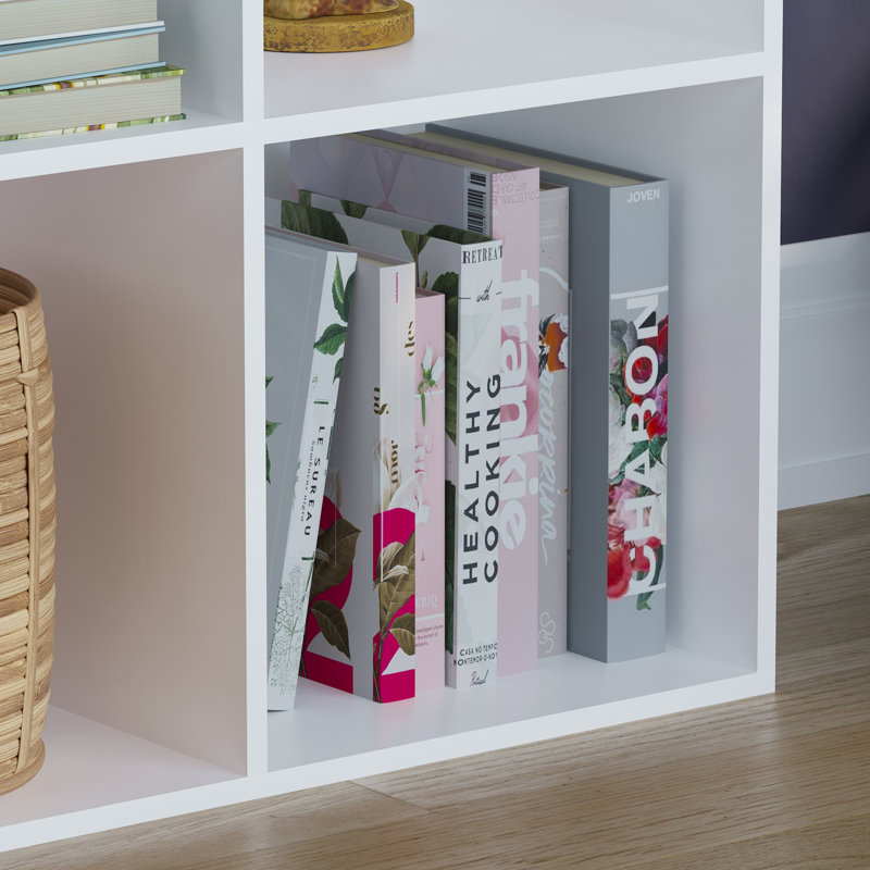 Oreland Cube Bookcase, White, 64.5cm H x 65cm W x 29cm D