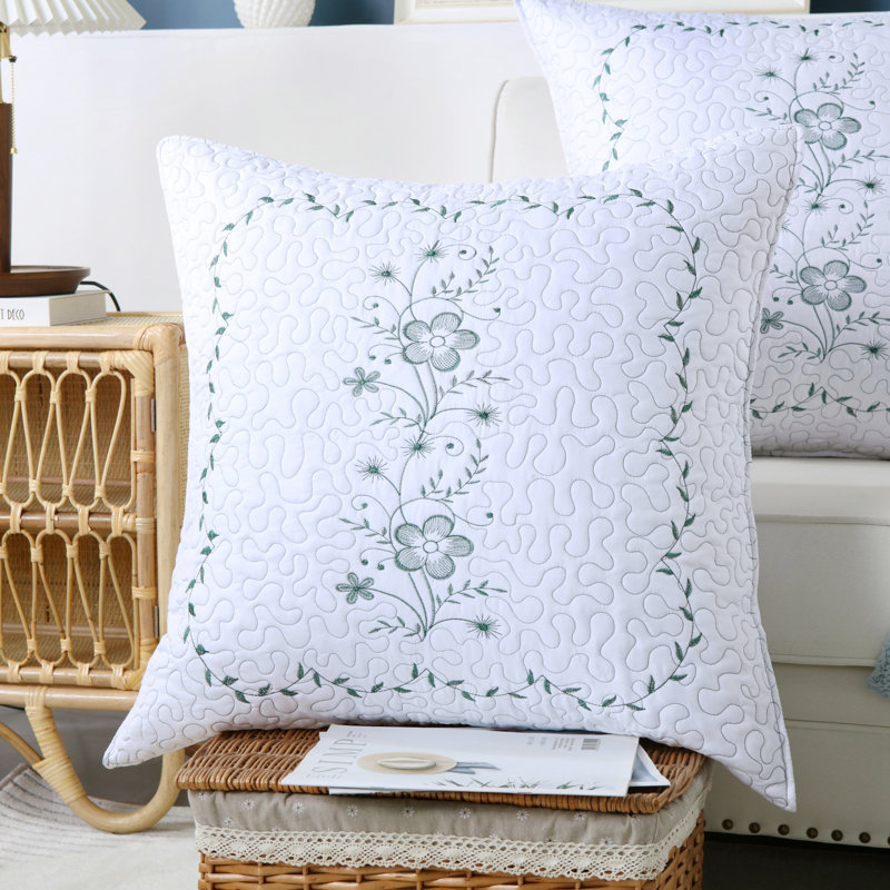 Polyester Bedding Set, King, White/Teal