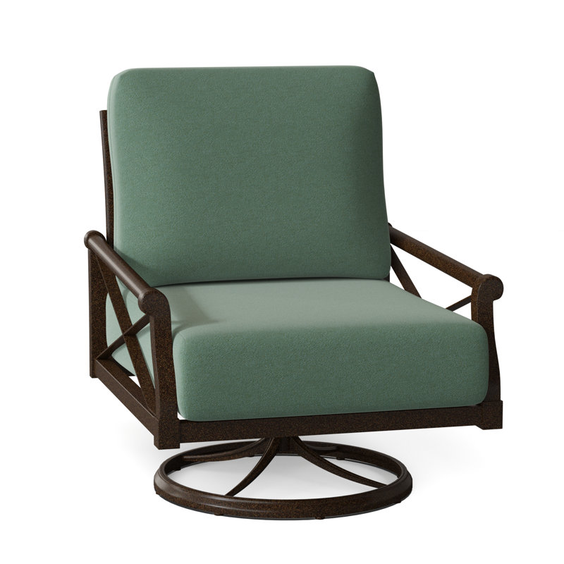 Andover Outdoor Rocker Chair, Canvas Bird's Eye Sunbrella® Canvas, Chestnut Brown
