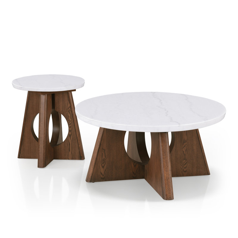 Ensemble de tables basses 2 pièces Shiloh, 2 pièces: table basse, table de bout