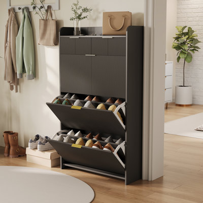 15 Pair Flip Down Shoe Storage