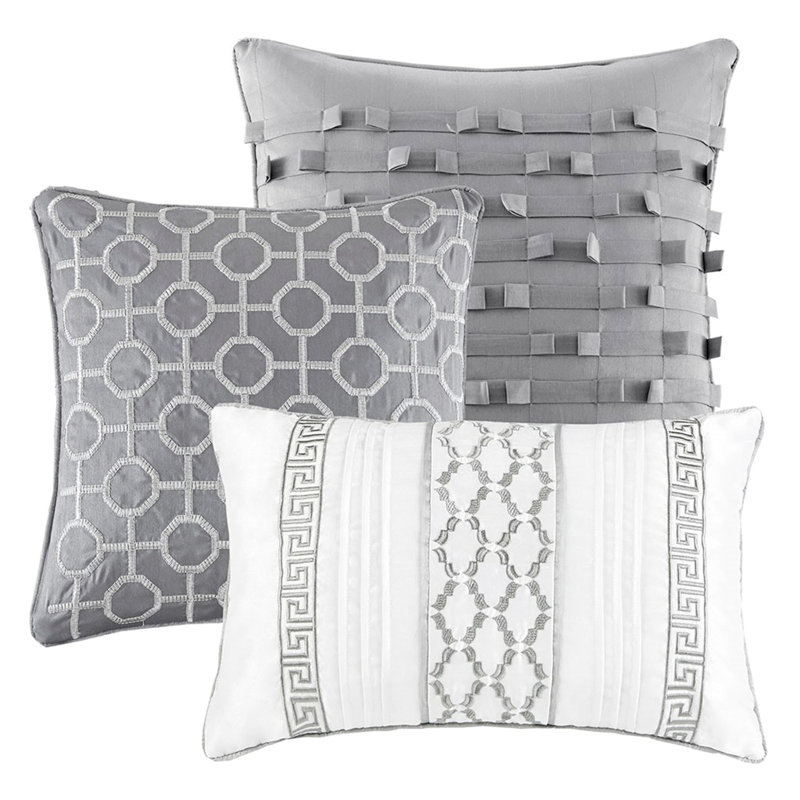 7 Piece Comforter Set Grey