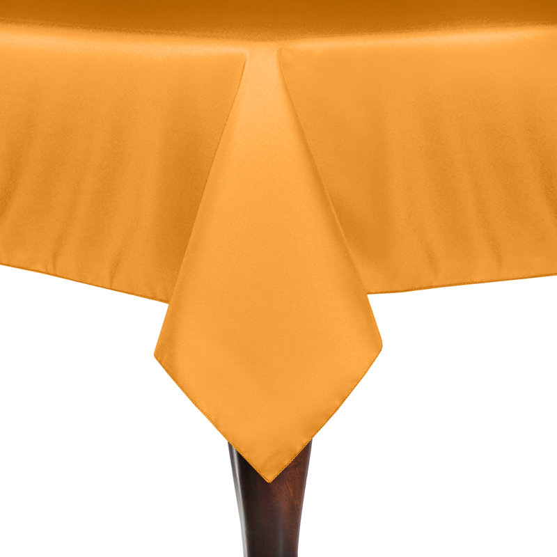 Solid Color Square Tablecloth, 90" x 60", Neon Orange, 5
