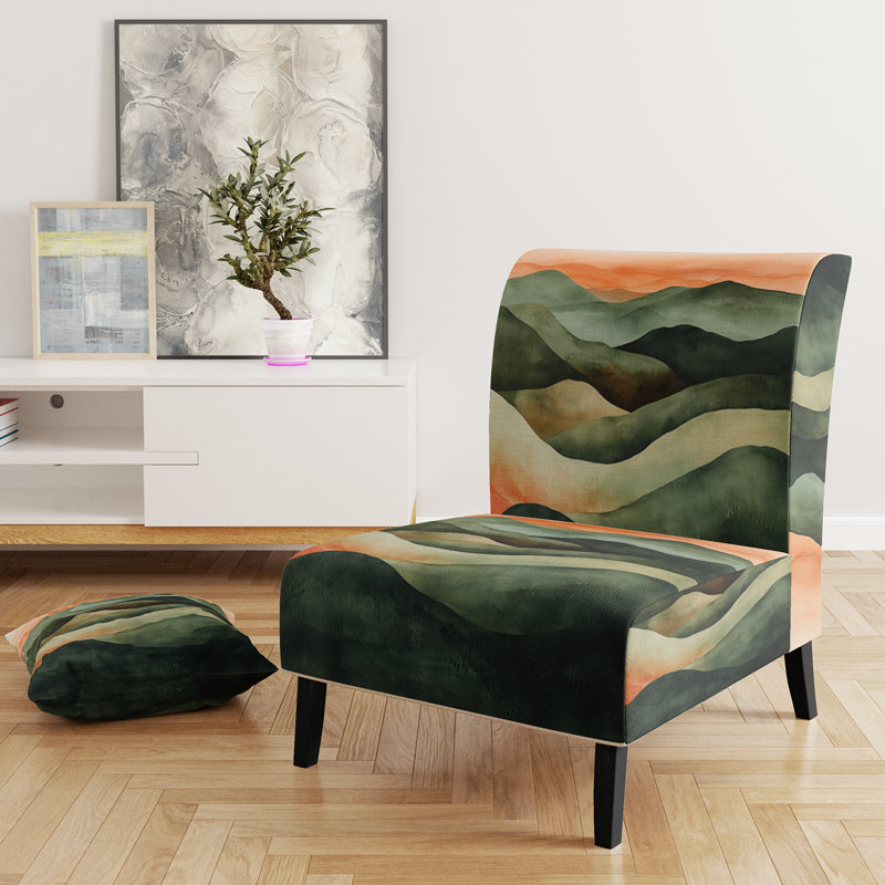 Fauteuil de chambre rembourré Desert - sauge brûlée Horizon III, Slipper Armless