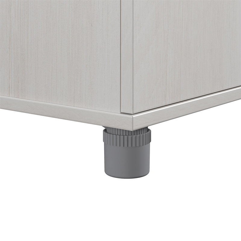 Ivory Oak Freestanding Office Storage Cabinet with Adjustable Shelves
