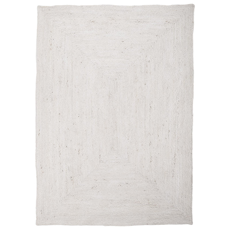 Nele Jute Rug, White, Rectangle 80 x 150 cm