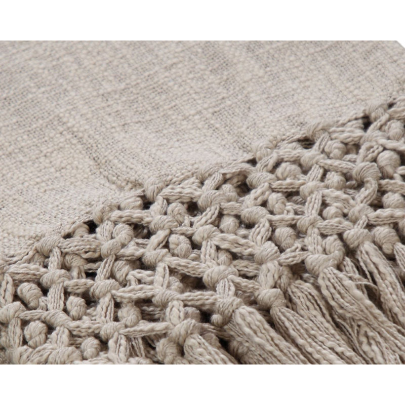 Jeté en coton La Shantam Braden, Beige