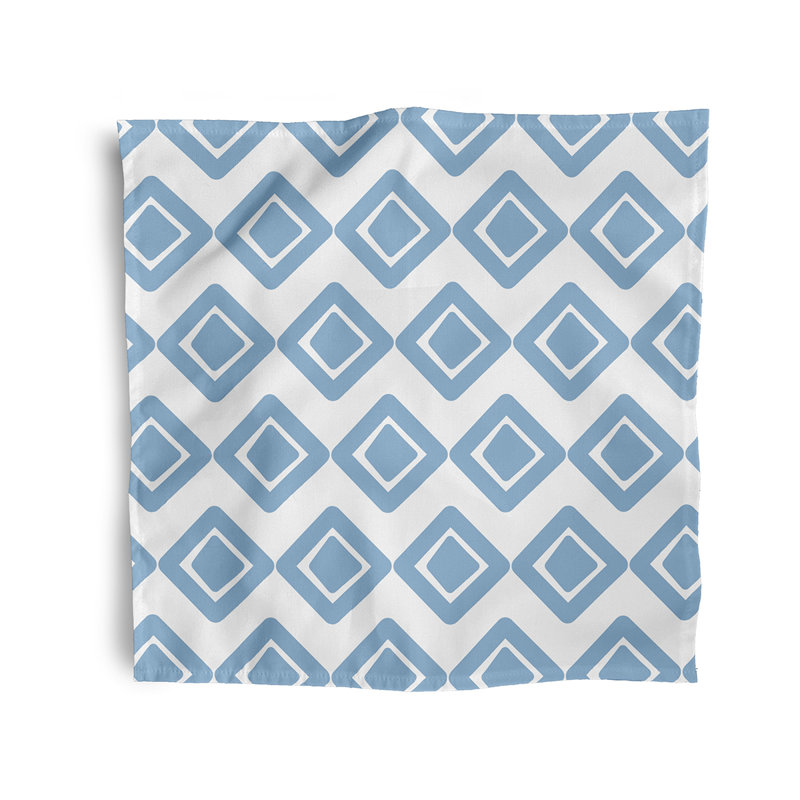 Chambery Diamond Jive Napkins, Blue