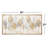 CosmoLiving by Cosmopolitan Gold Canvas Leaf Living Room Framed Wall Art with Silver Accents and Gold Frame, 55" x 2" x 27"-1120299859