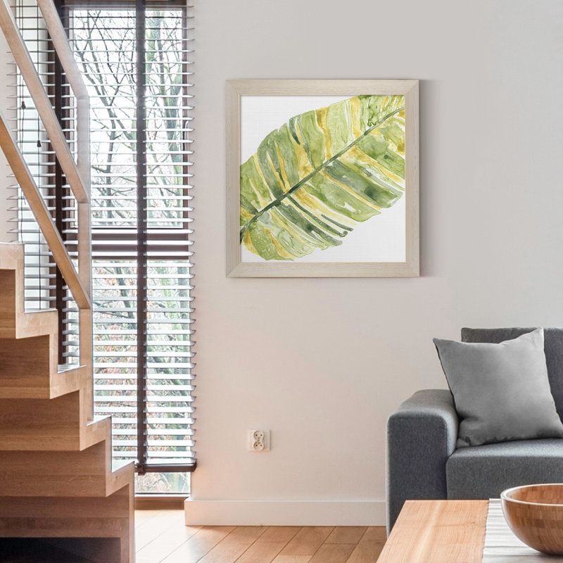 " Verdant Impressions V ", 21" H x 21" W x 1" D, White Framed Canvas