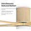 54 po Ventilateur de plafond encastré en rotin avec 5 pales-7752232-7752235