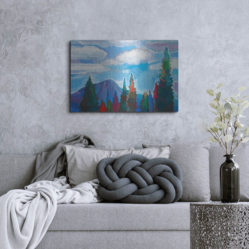 «Color and Clouds # 5» par Hooshang Khorasani, art mural en métal, H 24 po x l 36 po