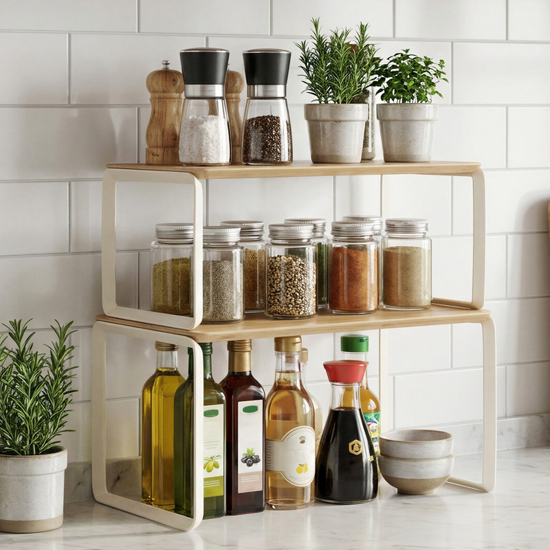 12.3'' W Steel Shelving Unit, Beige