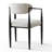 Upholstered Chenille Dining Chairs with Arms-310175484-304914987