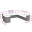  Ensemble de canapé de patio 11 pièces avec coussins en rotin de polyester noir