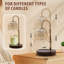 Lampe chauffe-bougie parfumée avec 2 ampoules, minuterie et variateur pour la décoration intérieure